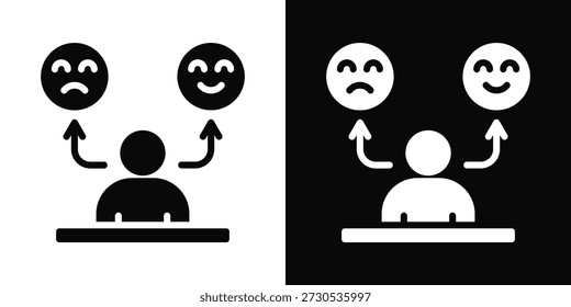 Attitude Icon White And Black Background Style
