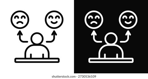 Attitude Icon White And Black Background Style