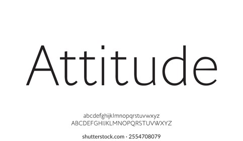 Attitude, Minimal modern logo alphabet fonts. Typography minimalist urban sans serif digital fashion future creative logos fonts. vector illustration
