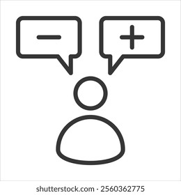 Attitude Outline Icon Vector Illustration