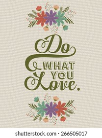 Attitude phrase design over pattern background, vector illustration