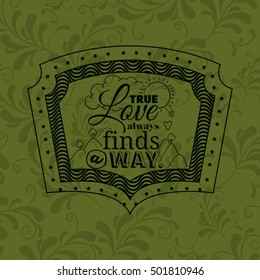 Attitude phrase inside frame design