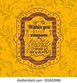 Attitude phrase inside frame design