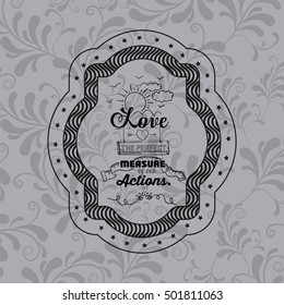 Attitude phrase inside frame design