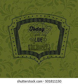 Attitude phrase inside frame design