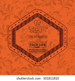 Attitude phrase inside frame design