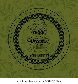 Attitude phrase inside frame design