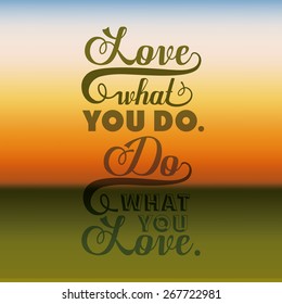 Attitude phrase over design background, vector illustration