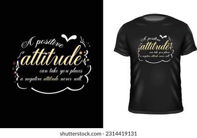 Attitude Quote stylish t-shirt and apparel trendy design, typography, print, vector illustration. Global swatches