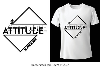 Attitude simple best custom typography t shirt design 