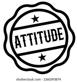 ATTITUDE stamp on white