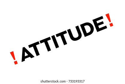 ATTITUDE sticker. Authentic design graphic stamp. Original series.