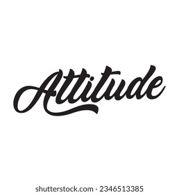 attitude text on white background.