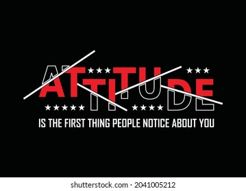 Attitude, typography graphic design, for t-shirt prints, vector illustration