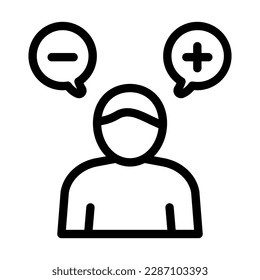 Attitude Vector Line Icon Design