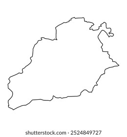 Stadtplan Attock, Verwaltungsbezirk Pakistan. Vektorgrafik.