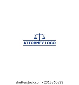 Attorney blue vector logo, vector icon, lawyer logo