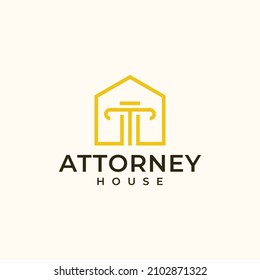 Attorney with building logo vector design inspiration