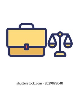 Attorney Fill inside vector icon which can easily modify or edit 