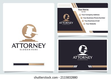 attorney ,hammer , logo design and business card