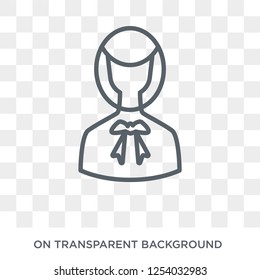 attorney icon. Trendy flat vector attorney icon on transparent background from law and justice collection. High quality filled attorney symbol use for web and mobile