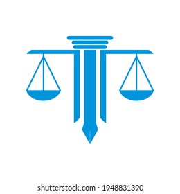 Attorney law icon design template vector illustration