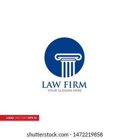 Attorney at law logo and law firm logo design, simple and clean vector.