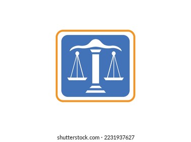 Logo de la ley, concepto de diseño de vectores.
