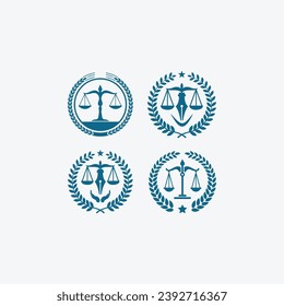 Attorney and law logo vector design concept for business and company template illustration