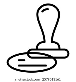 Attorney Law Outline Icon Element simple For Design