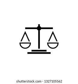 Attorney law scale icon design template vector isolated