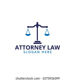 Attorney law scale logo icon template