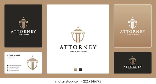 attorney lawyer logo design shield concept