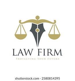 attorney logo. law firm logo. justice icon. law vector