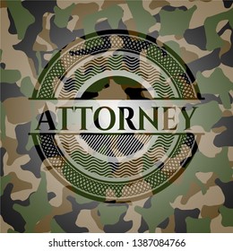 Attorney on camouflage pattern. Vector Illustration. Detailed.