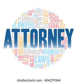 Attorney ,Word cloud art background