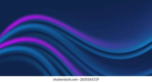 Attract Blue Line Movement, Abstract Wave Line, Light purple Technology Background, vectors