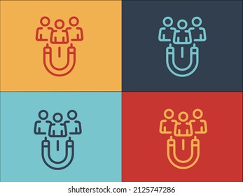 Attract Candidates Logo Template, Simple Flat Icon Of business,candidate,employment