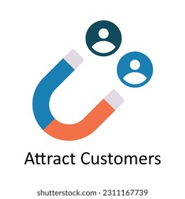 Attract Customers Vector  Flat Icon Design illustration. Ecommerce and shopping Symbol on White background EPS 10 File