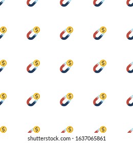 Attract icon pattern seamless isolated on white background. Editable flat Attract icon. Attract icon pattern for web and mobile.