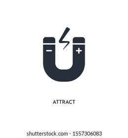 attract icon. simple element illustration. isolated trendy filled attract icon on white background. can be used for web, mobile, ui.
