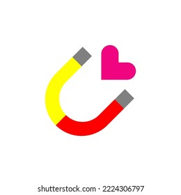 Attract Love icon flat style design. Attract Love vector illustration. isolated on white background.