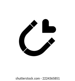 Attract Love icon glyph style design. Attract Love vector illustration. isolated on white background.