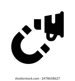 attract marketing icon. vector glyph icon for your website, mobile, presentation, and logo design.