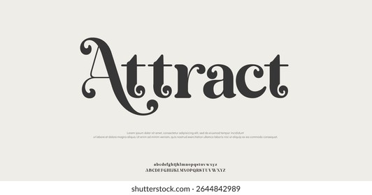 Attract modern abstract digital alphabet font. Minimal technology typography, Creative urban sport fashion futuristic font and with numbers. vector illustration	