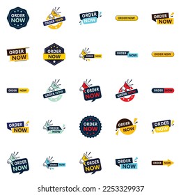Attract More Customers with Our Pack of 25 Order Now Banners