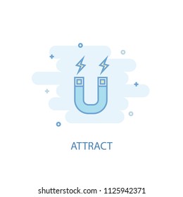 Attract trendy icon. Simple line, colored illustration. Attract symbol flat design from Social Media Marketing set. Can be used for UI/UX