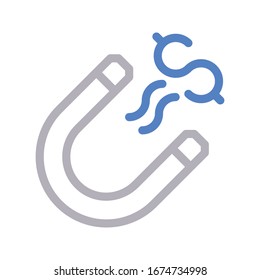 attract vector color line icon 