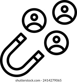 Attract Vector Line Icon Design