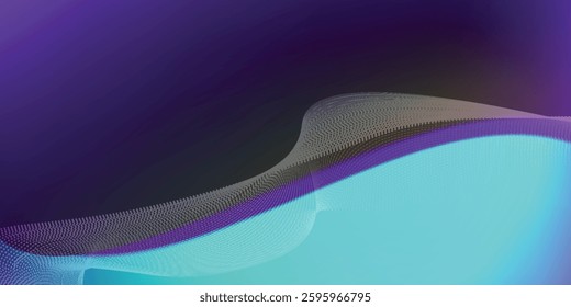 Attract white Line Movement, Abstract Wave Line, Light Technology Background, Copy Space.